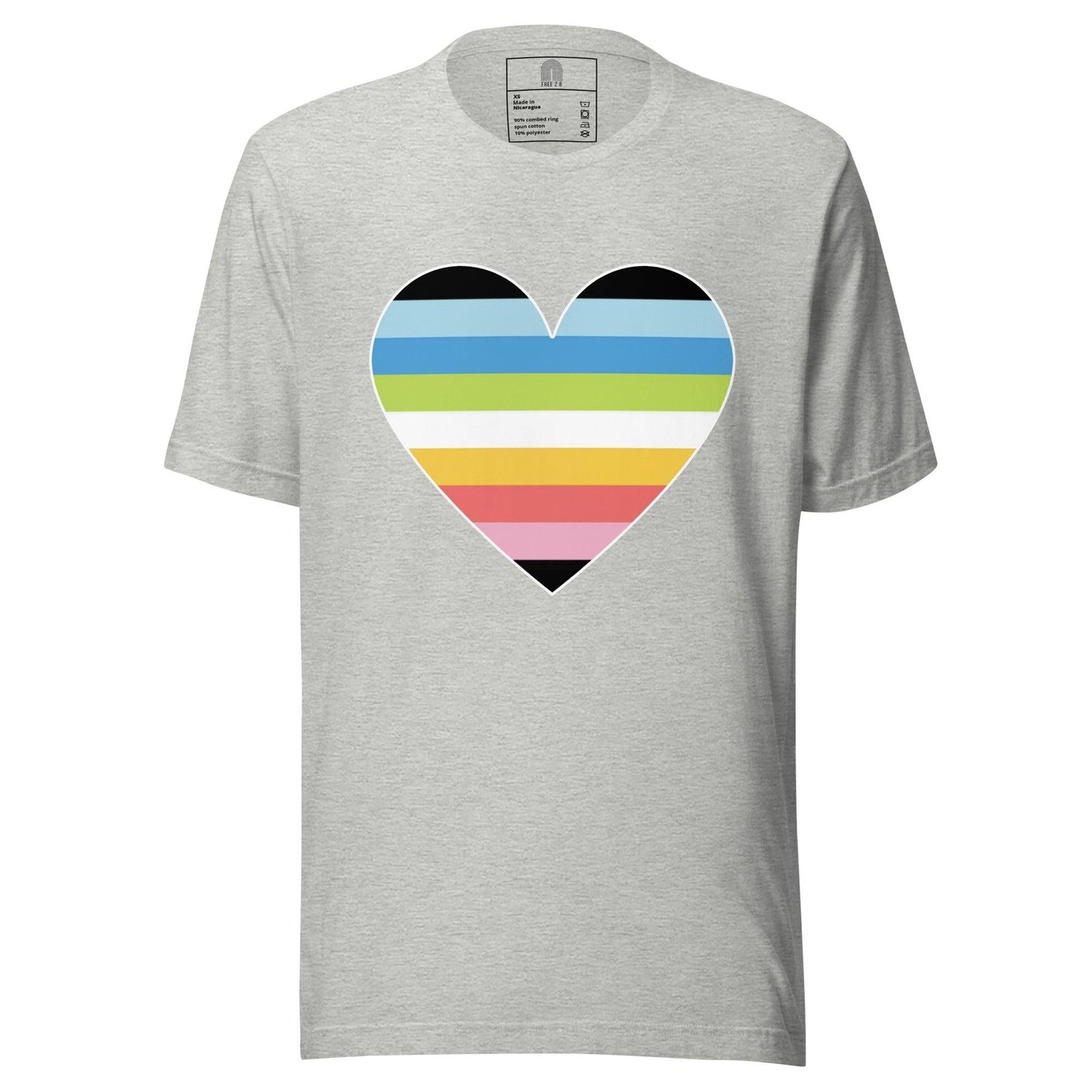 Queer Heart T-Shirt - T Shirt - Free 2 B