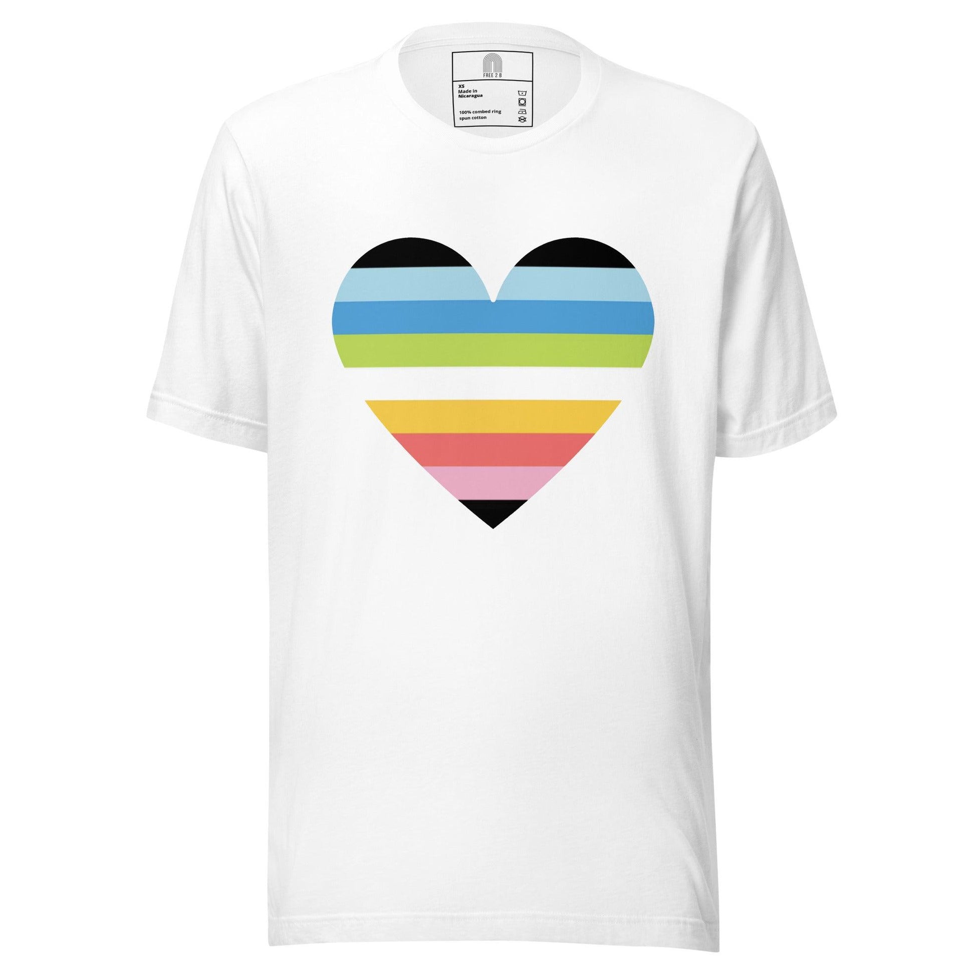 Queer Heart T-Shirt - T Shirt - Free 2 B