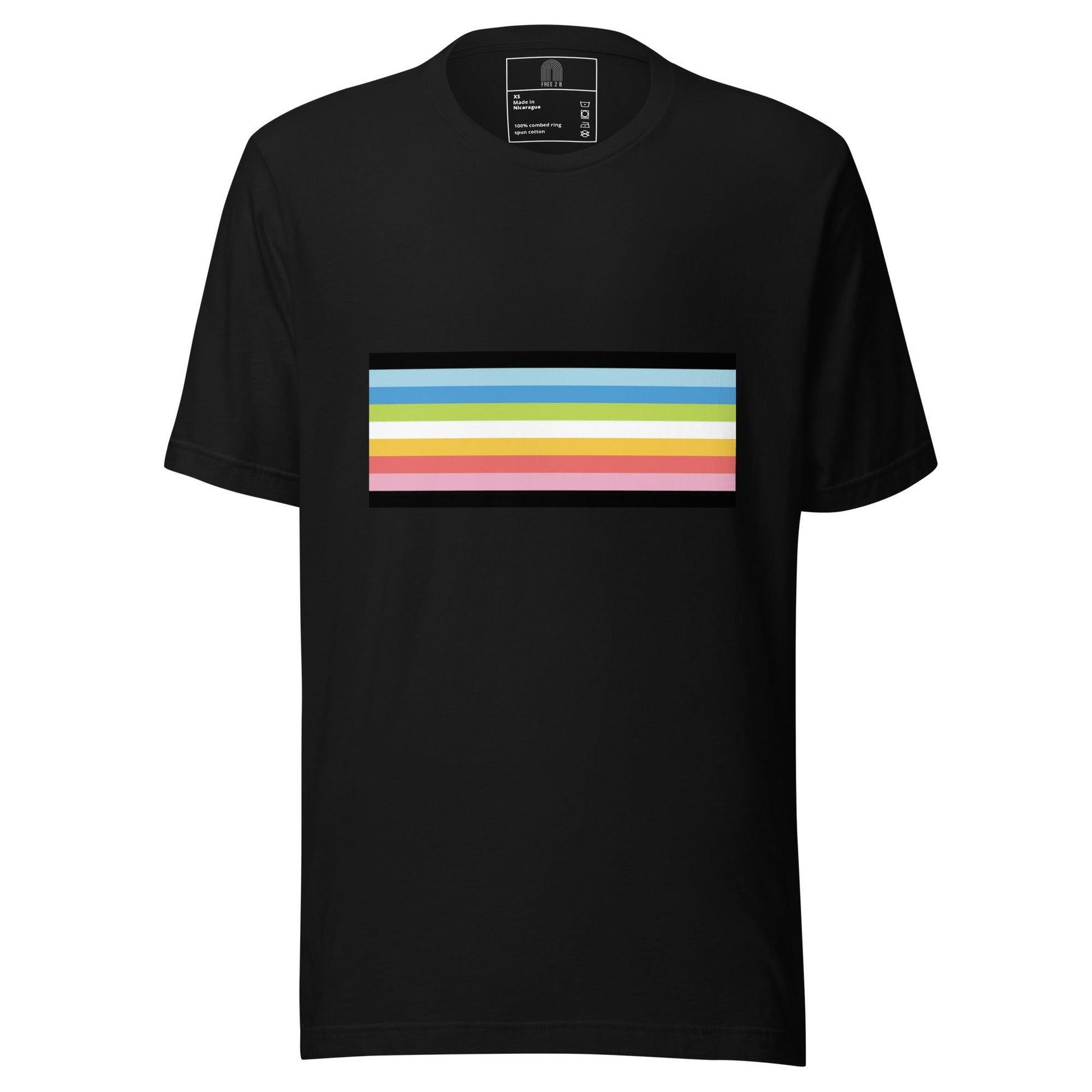 Queer Pride Flag T-Shirt - T Shirt - Free 2 B