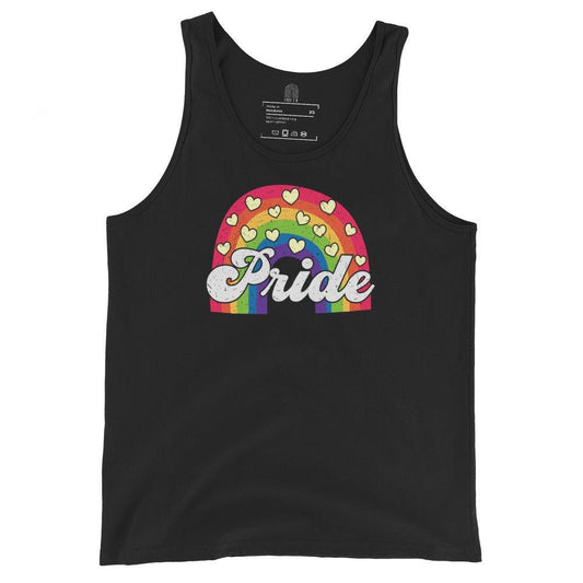 Rainbow Pride Hearts Tank Top - Tank Top - Free 2 B