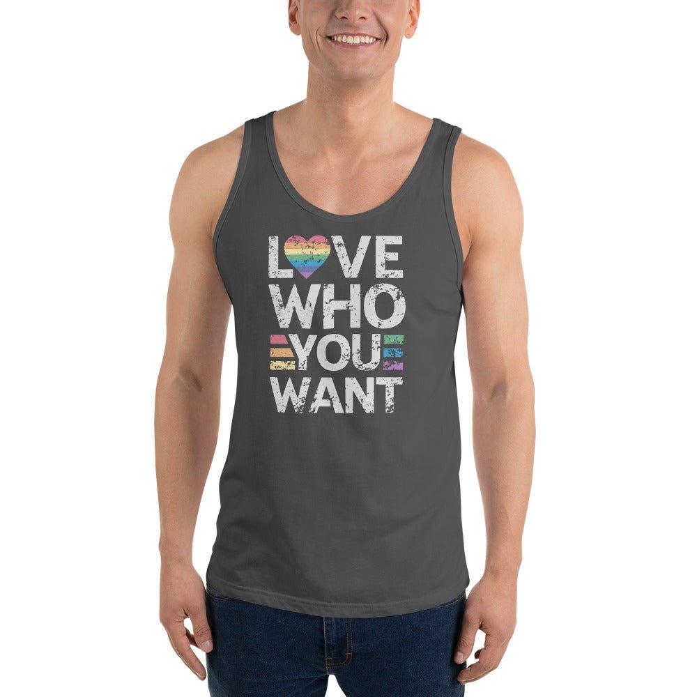 Retro "Love Who You Want" Tank Top - Tank Top - Free 2 B