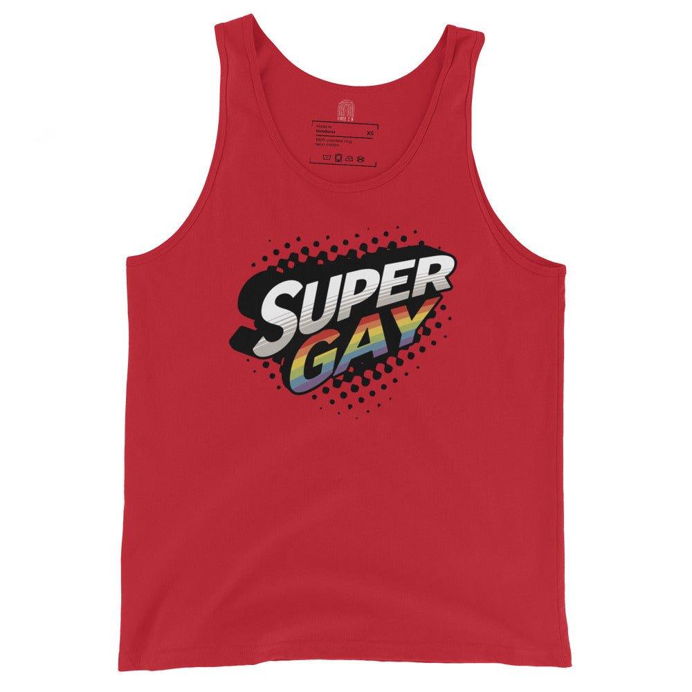 "Super Gay" Tank Top - Tank Top - Free 2 B