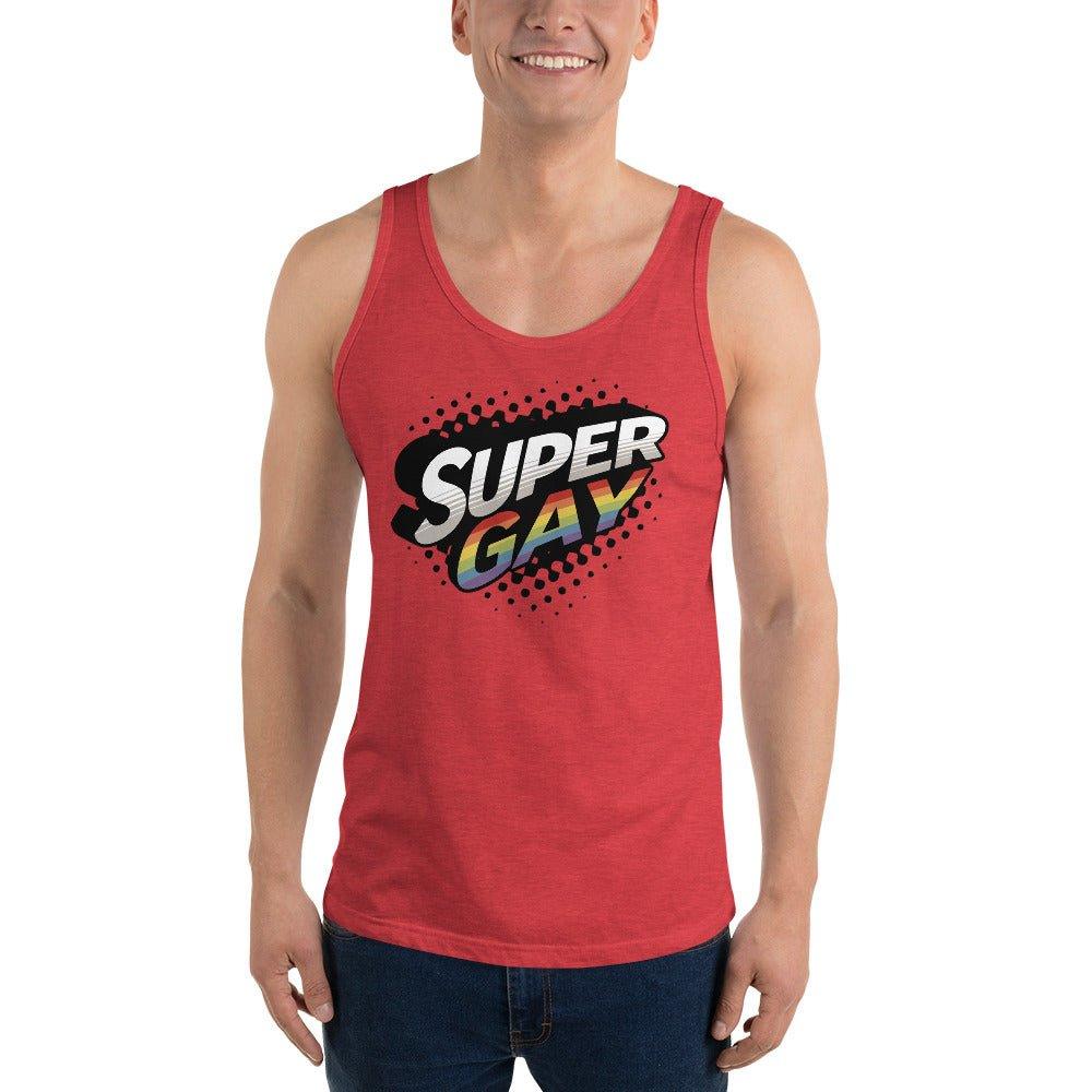 "Super Gay" Tank Top - Tank Top - Free 2 B