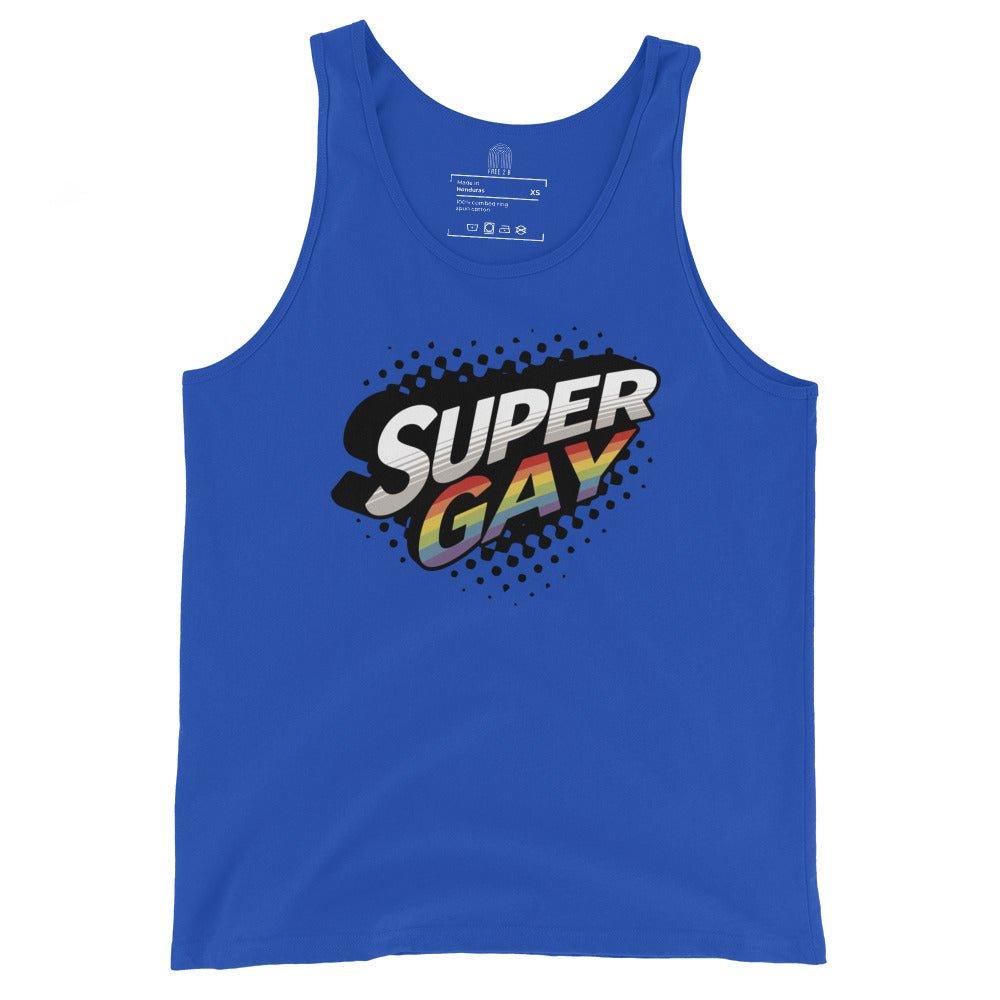 "Super Gay" Tank Top - Tank Top - Free 2 B