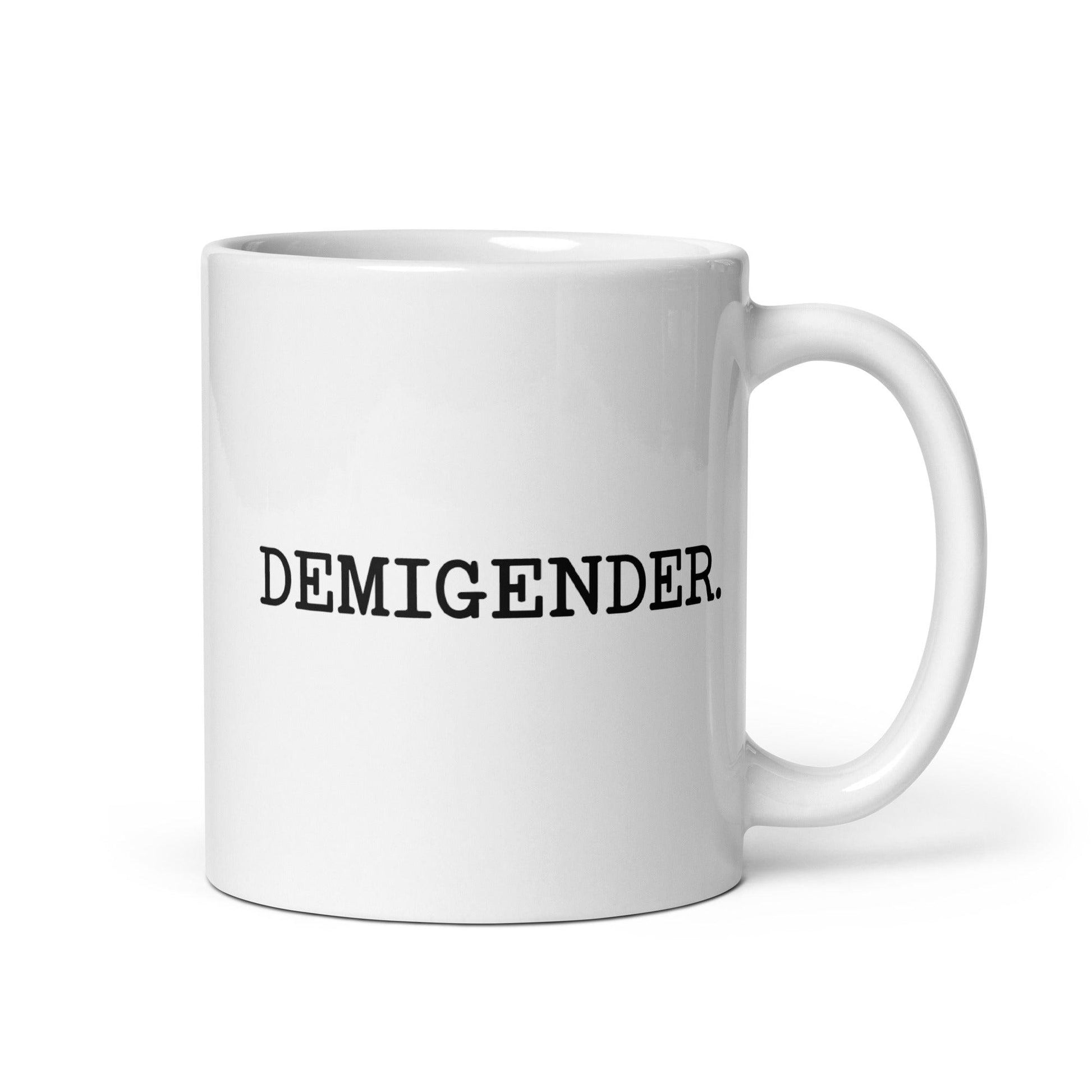 White Demigender Mug - Mug - Free 2 B