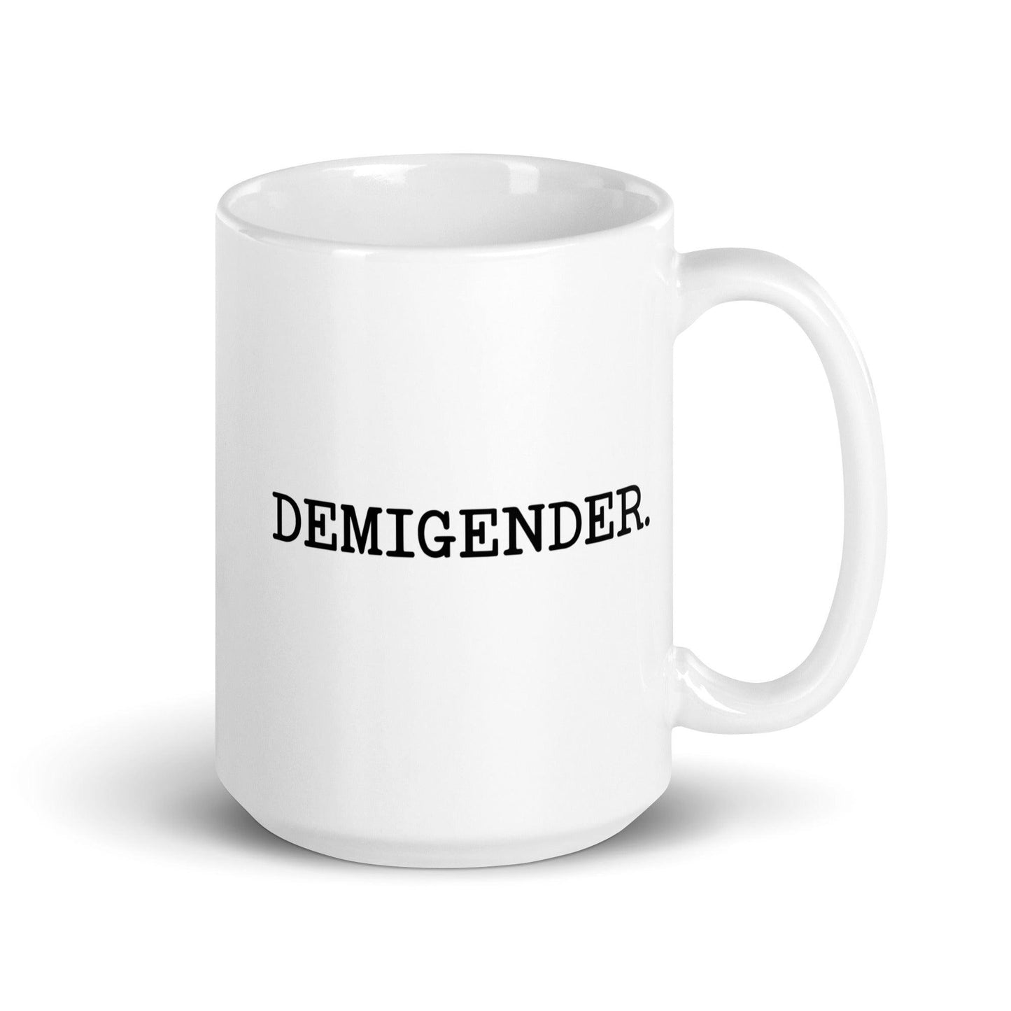 White Demigender Mug - Mug - Free 2 B