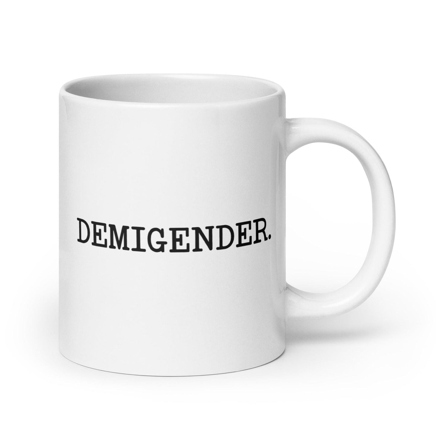 White Demigender Mug - Mug - Free 2 B