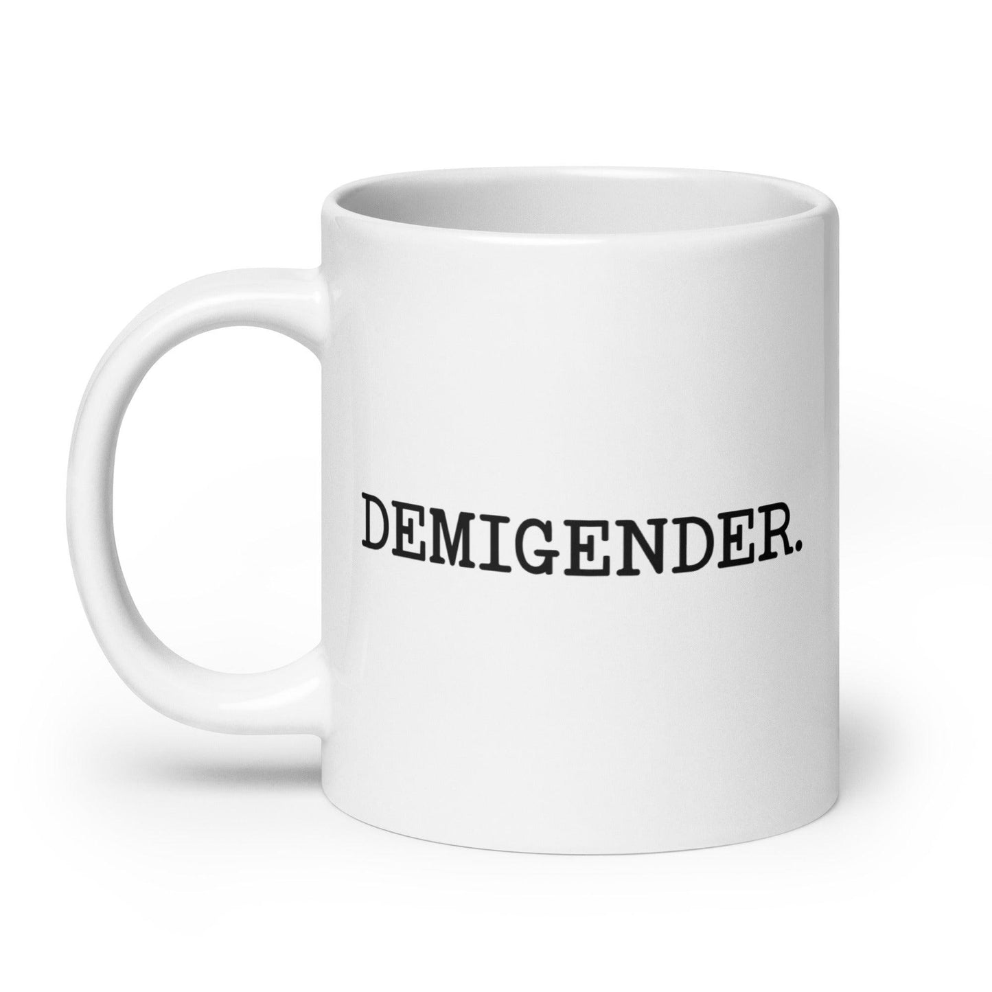 White Demigender Mug - Mug - Free 2 B