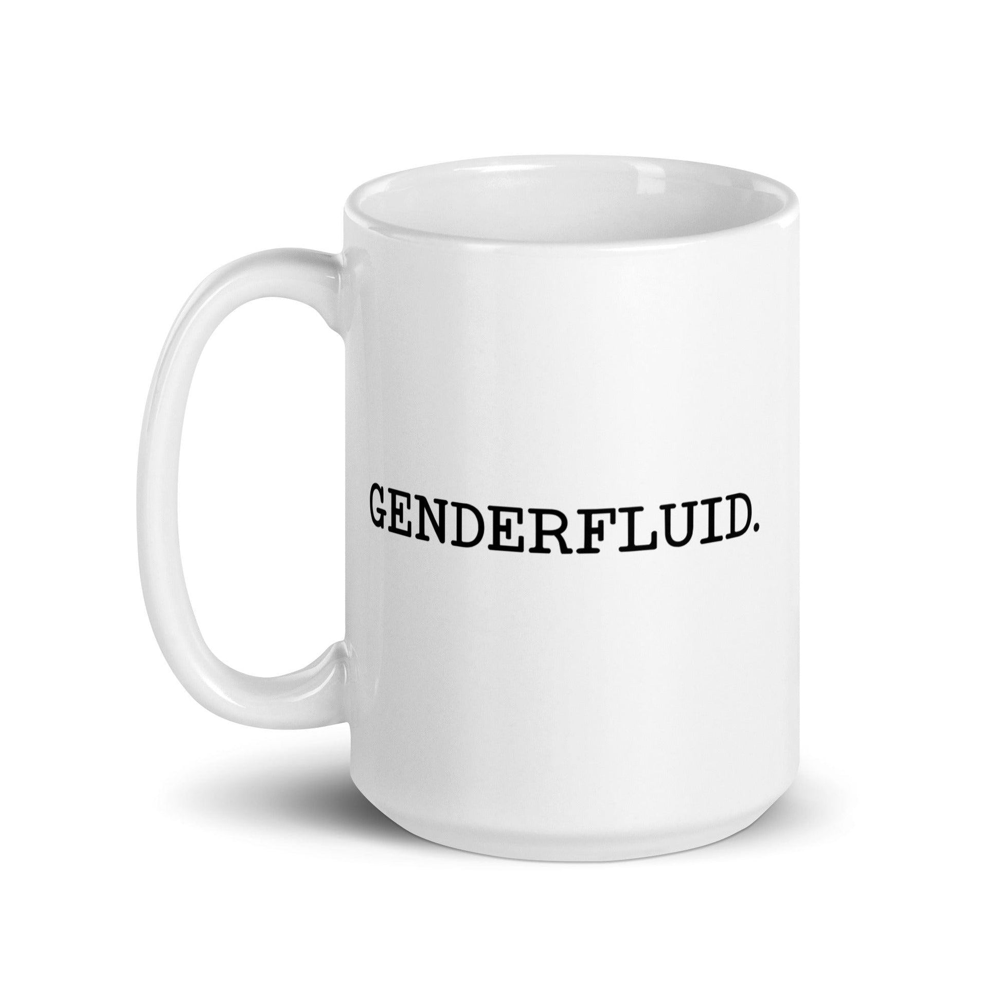 White Genderfluid Mug - Mug - Free 2 B