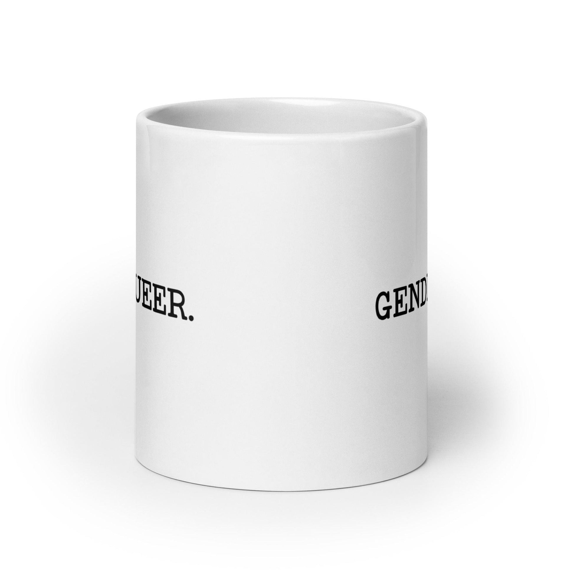 White Genderqueer Mug - Mug - Free 2 B